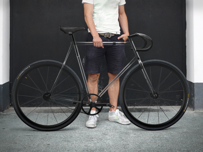Illustration for article titled Clarity Bike, la bici transparente hecha de un material (casi) irrompible